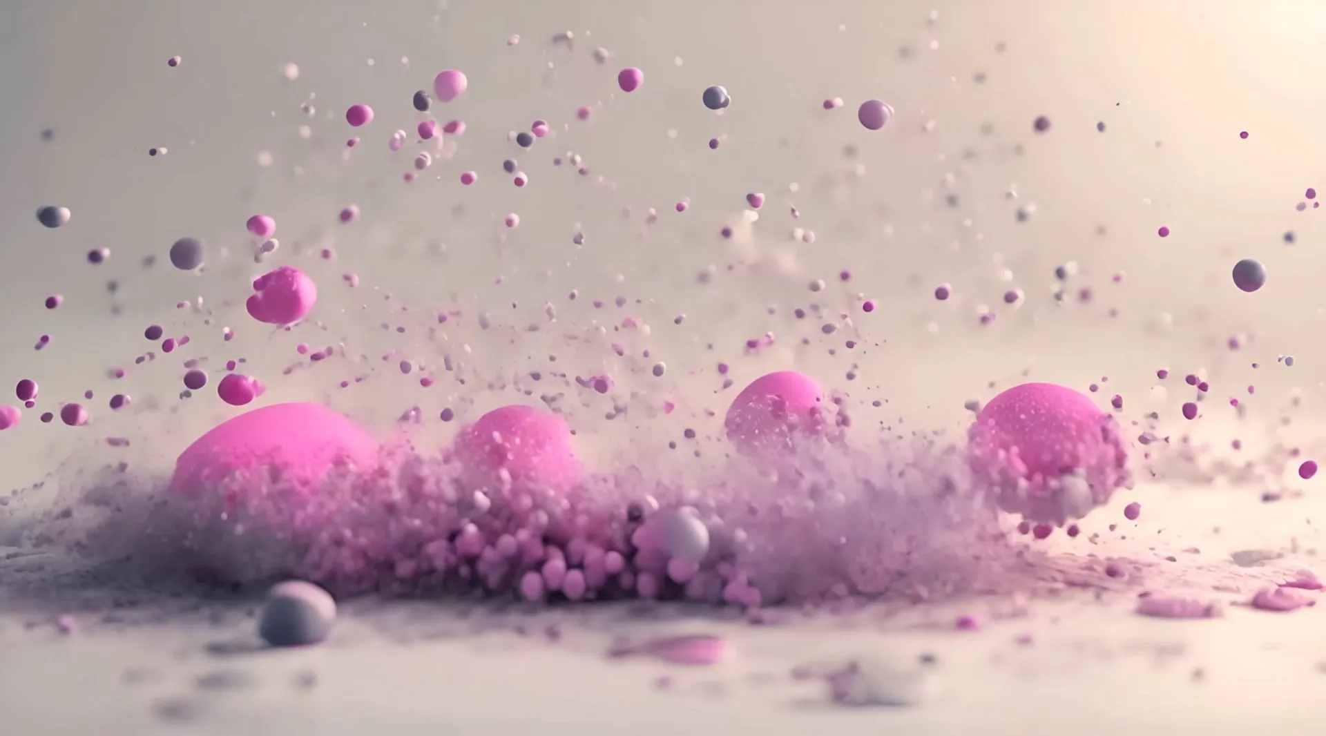 Energetic Pink Spheres Burst Stock Video